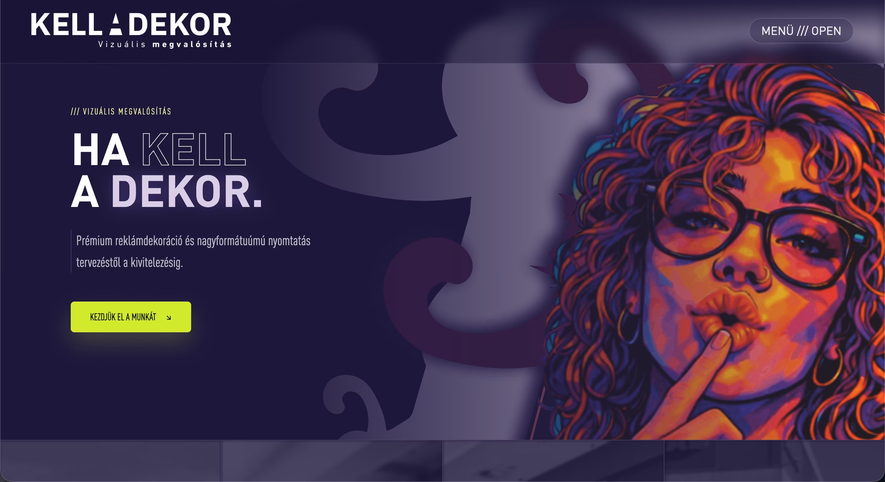 Kelladekor design stúdió weboldal - kreatív honlap Győr