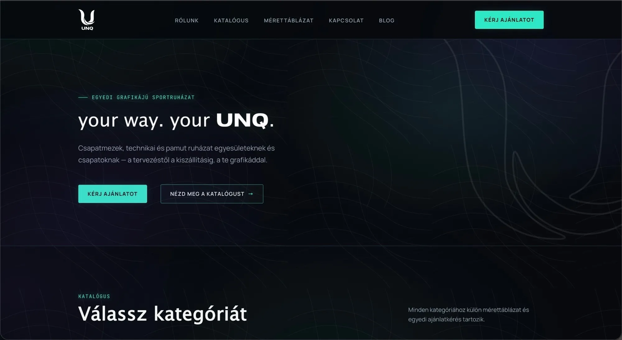 UNQSport — UNQSport egyedi backend és front end fejlesztés